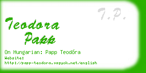 teodora papp business card