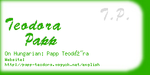 teodora papp business card